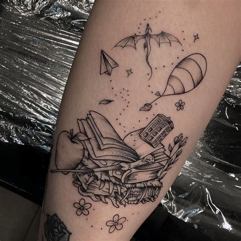 fantasy book tattoo